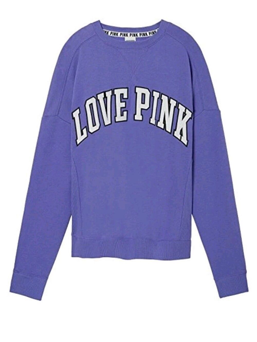 PINK Victoria's Secret Womens Lavender Purple LOVE PINK Crewneck Sweatshirt XS